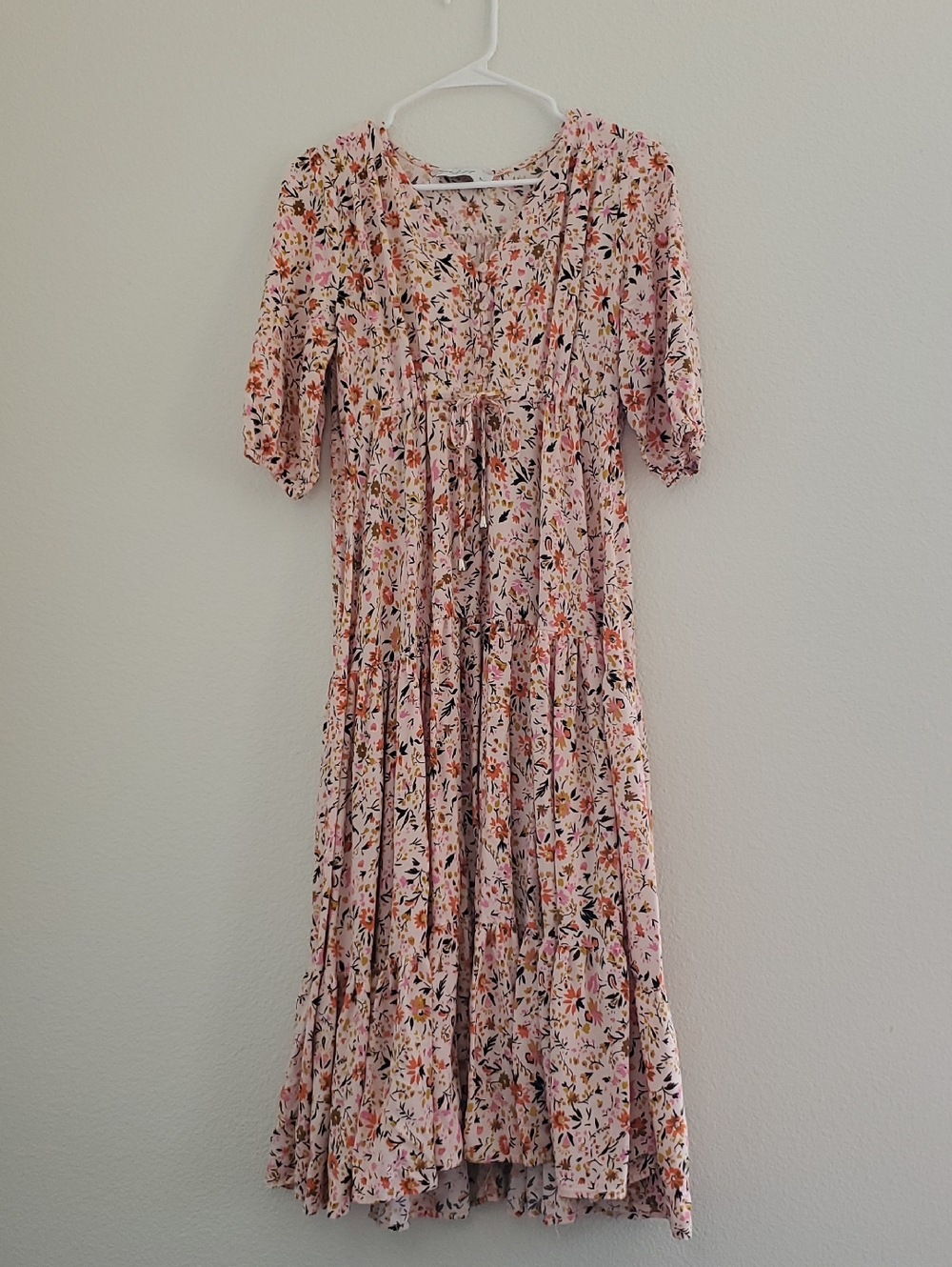 Petal And Pup Kelda Floral Tiered Midi Dress Size Small